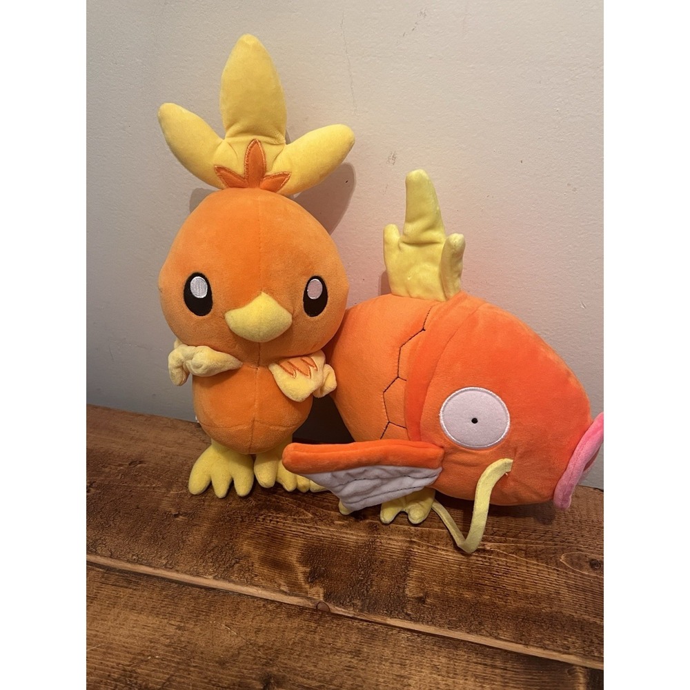 Pokémon Torchic Plush Stuffed Animal Toy - 9" Magikaro Fish Tomy WCT Lot
